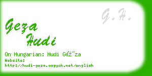 geza hudi business card